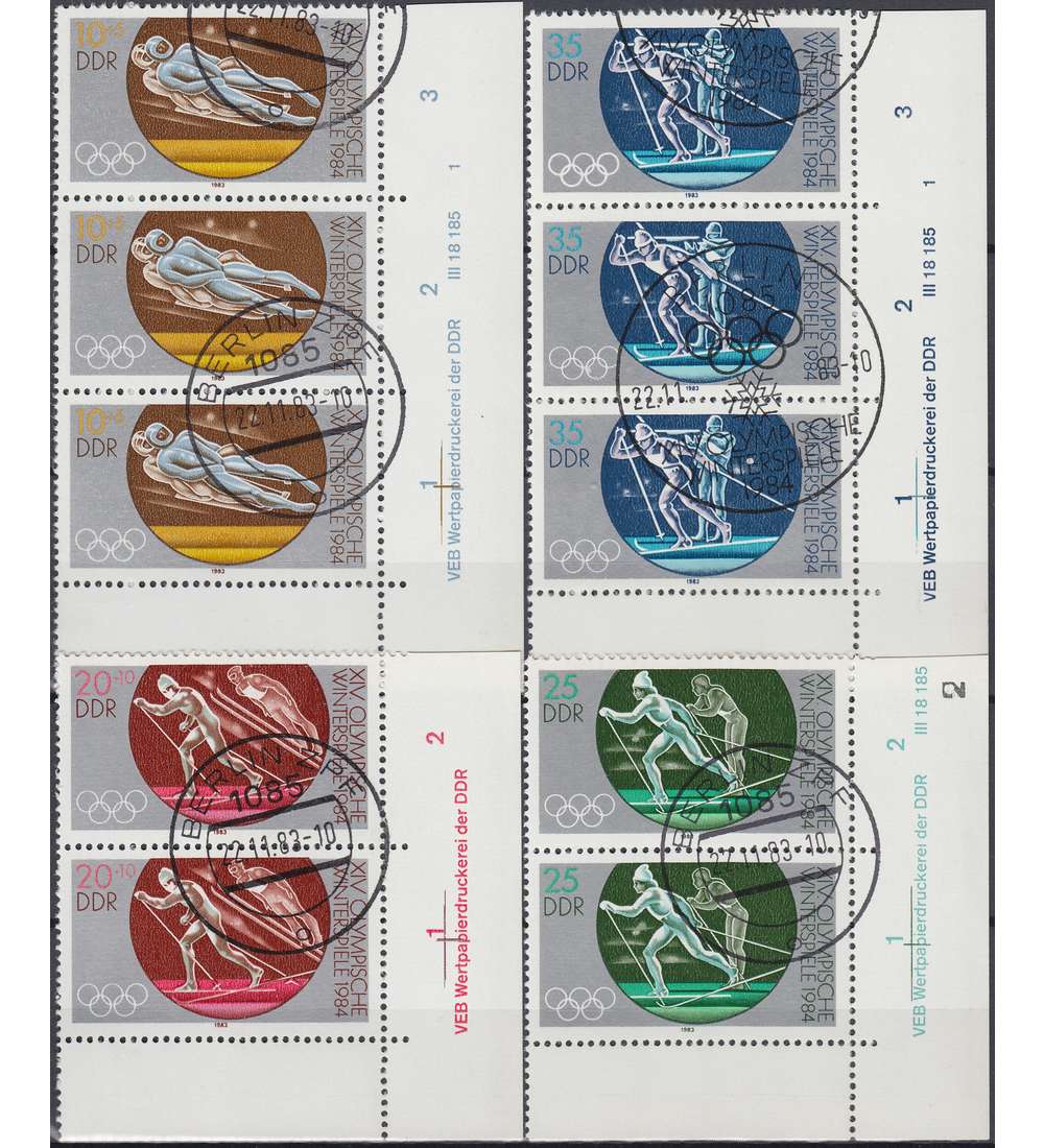DDR Nr. 2839-2842 DV gestempelt Druckvermerk