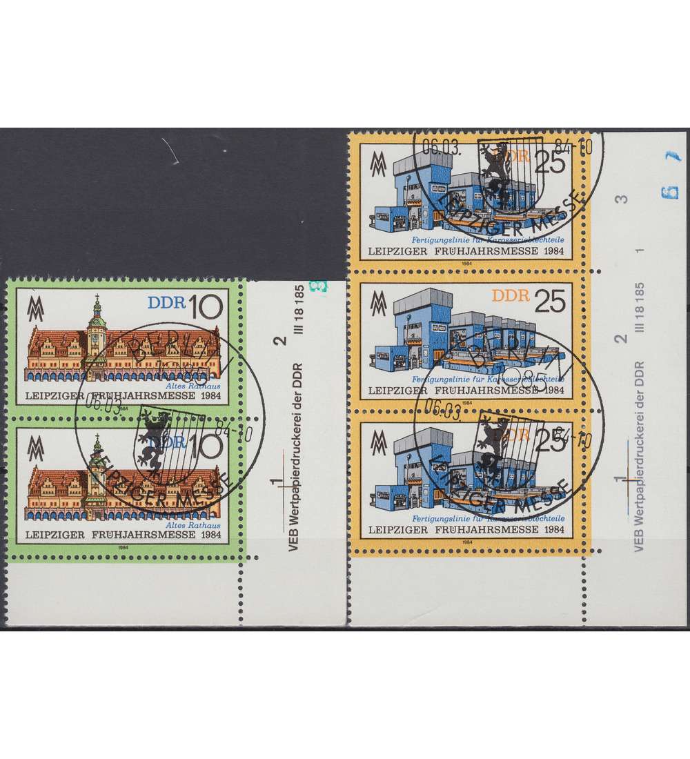 DDR Nr. 2862-2863 DV gestempelt Druckvermerk