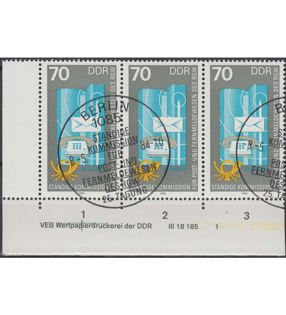 DDR Nr. 2873 DV gestempelt Druckvermerk