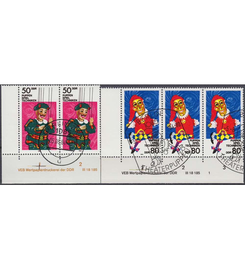 DDR Nr. 2876-2877 DV gestempelt Druckvermerk