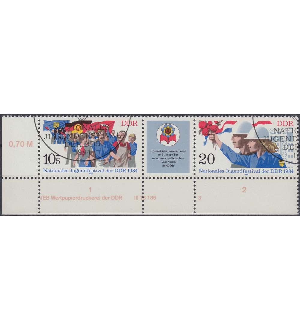 DDR Nr. 2878-2879 DV gestempelt Druckvermerk