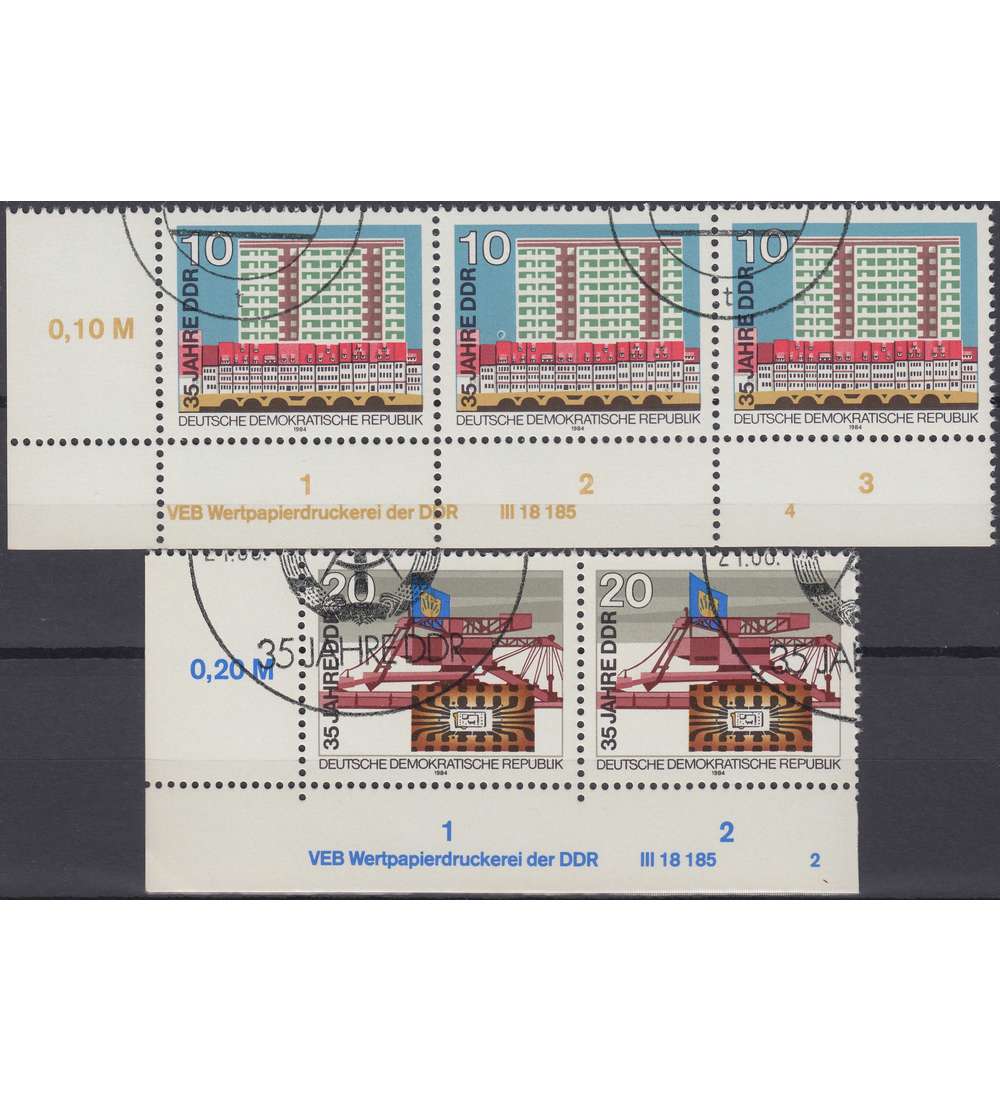 DDR Nr. 2888-2889 DV gestempelt Druckvermerk