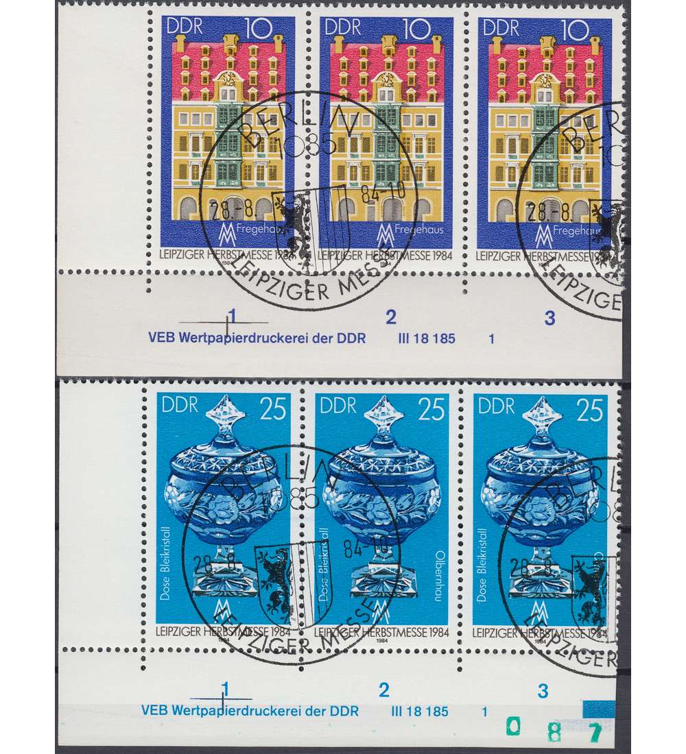 DDR Nr. 2891-2892 DV gestempelt Druckvermerk