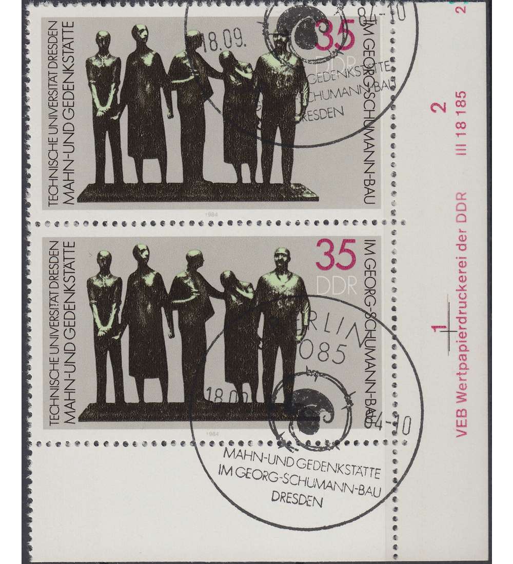 DDR Nr. 2897 DV gestempelt Druckvermerk