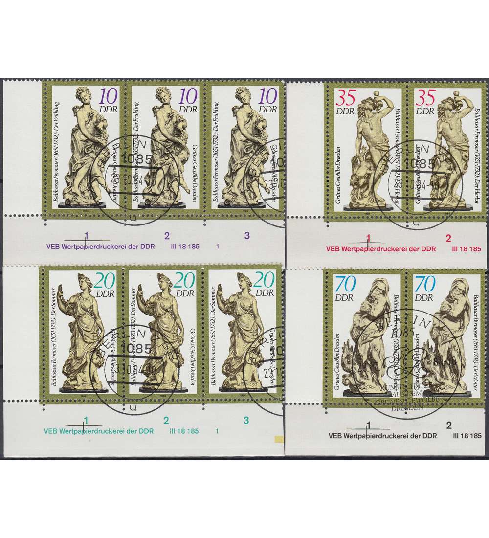 DDR Nr. 2905-2908 DV gestempelt Druckvermerk