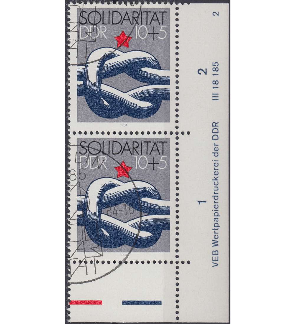 DDR Nr. 2909 DV gestempelt Druckvermerk