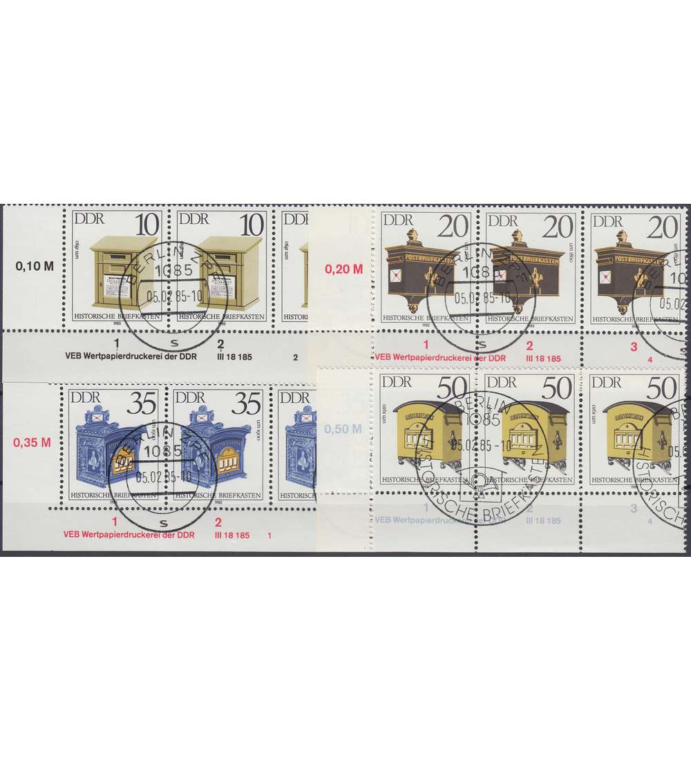 DDR Nr. 2924-2927 DV gestempelt Druckvermerk