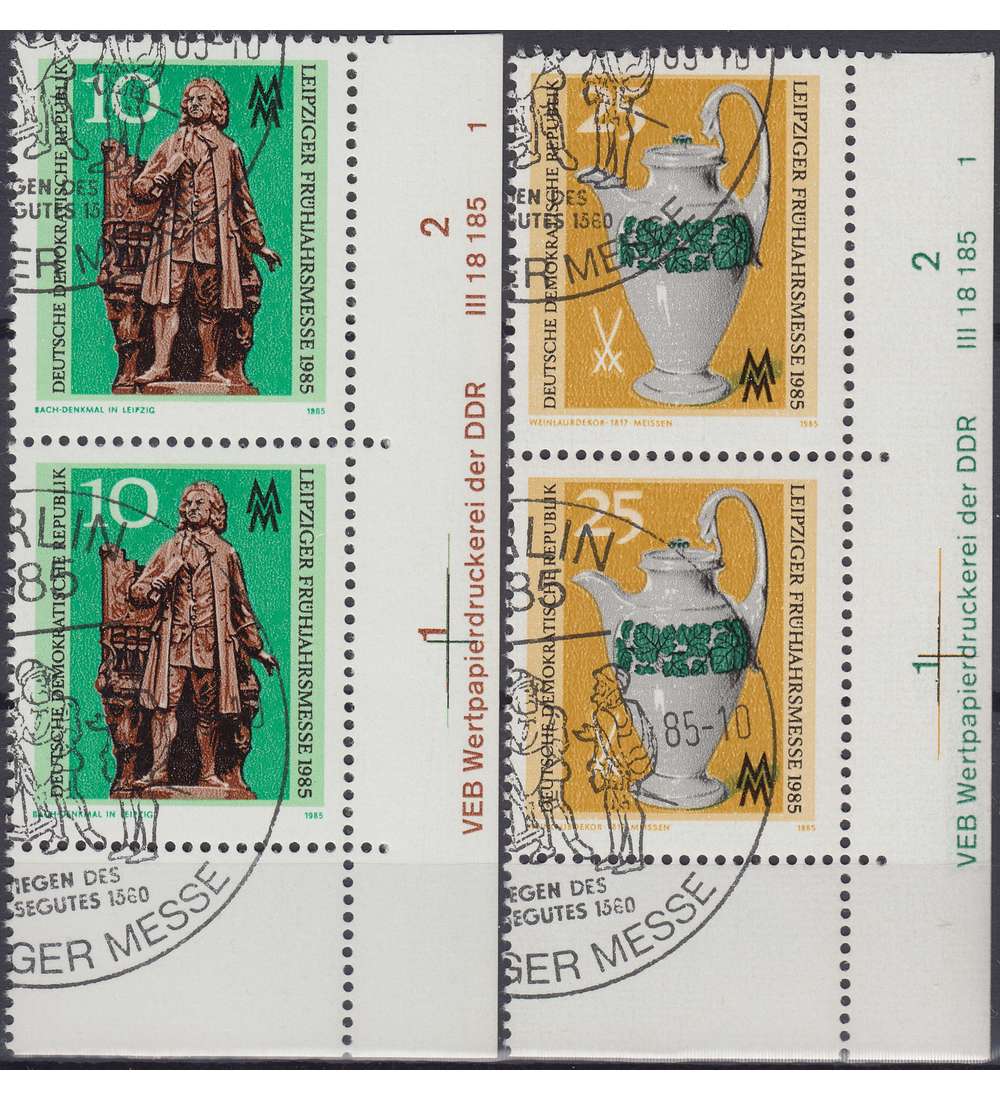 DDR Nr. 2929-2930 DV gestempelt Druckvermerk