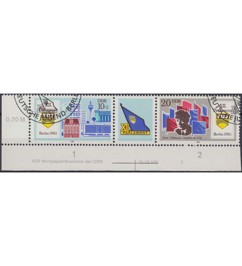 DDR Nr. 2947-2948 DV gestempelt Druckvermerk