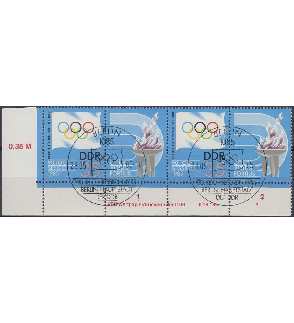 DDR Nr. 2949 DV gestempelt Druckvermerk