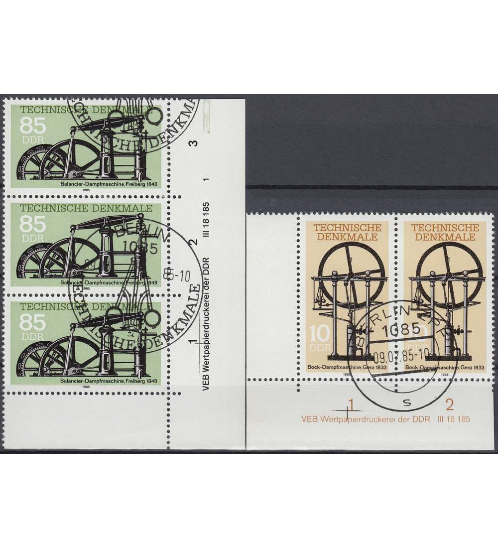 DDR Nr. 2957-2958 DV gestempelt Druckvermerk