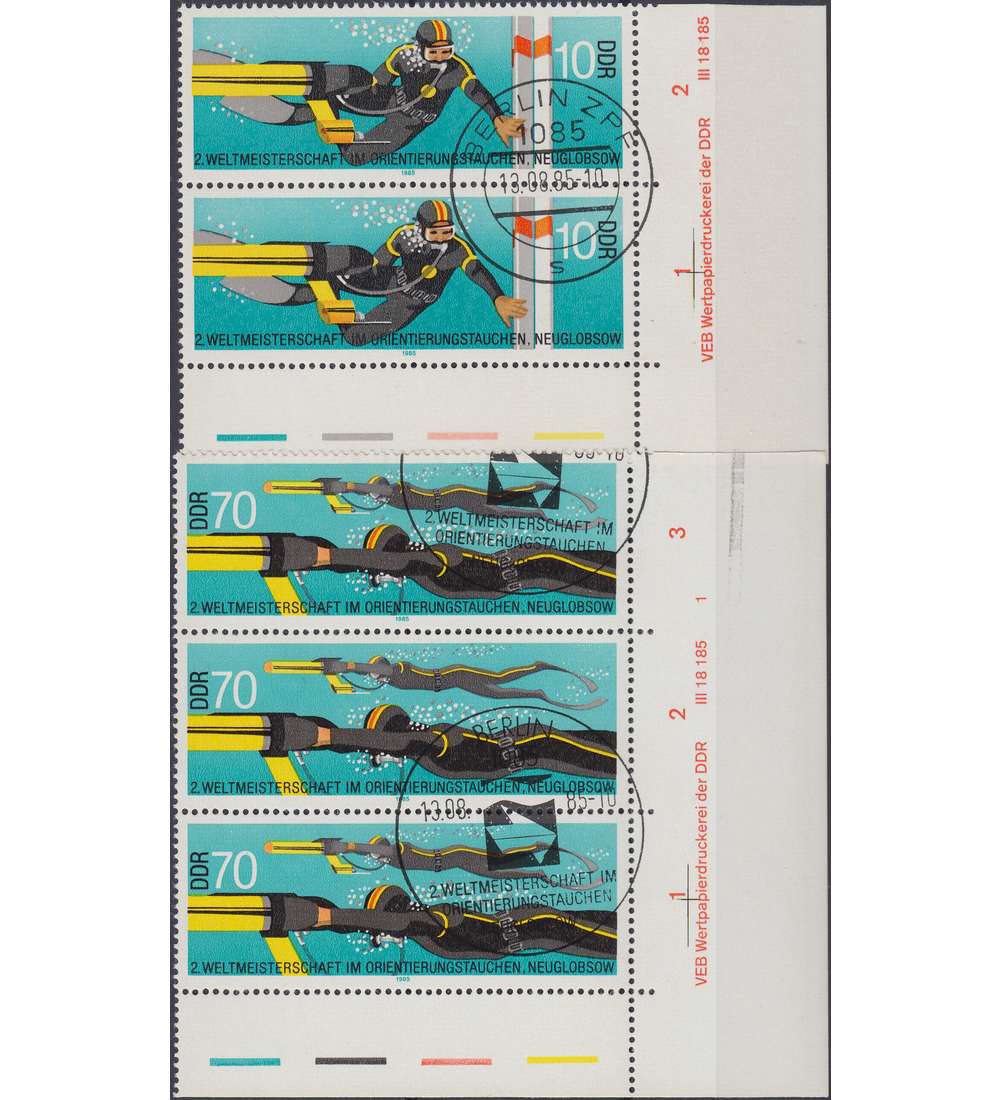 DDR Nr. 2961-2962 DV gestempelt Druckvermerk