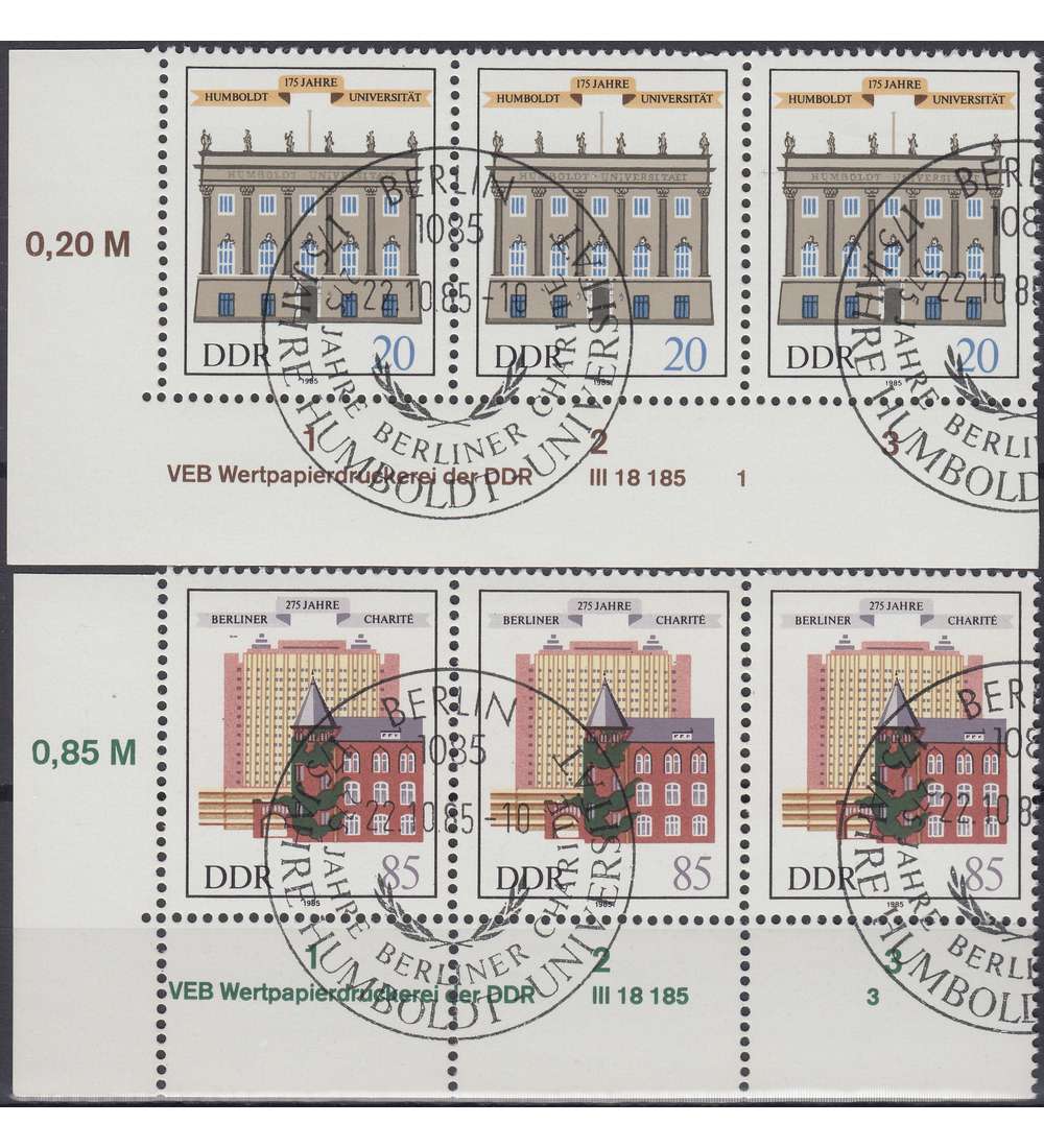 DDR Nr. 2980-2981 DV gestempelt Druckvermerk