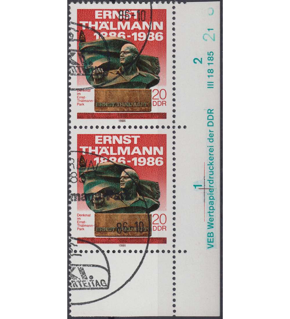 DDR Nr. 3014 DV gestempelt Druckvermerk