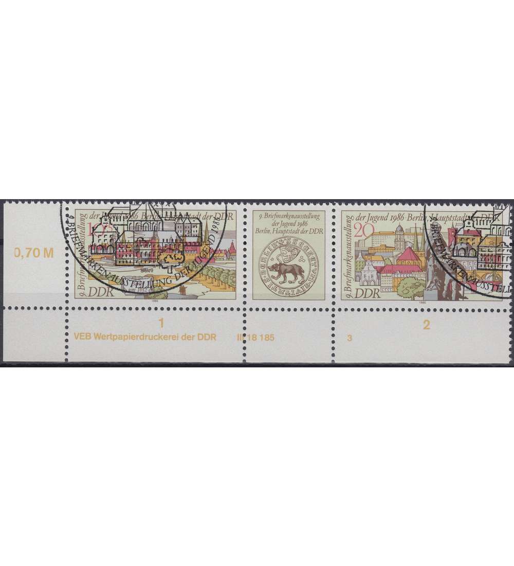 DDR Nr. 3030-3031 DV gestempelt Druckvermerk