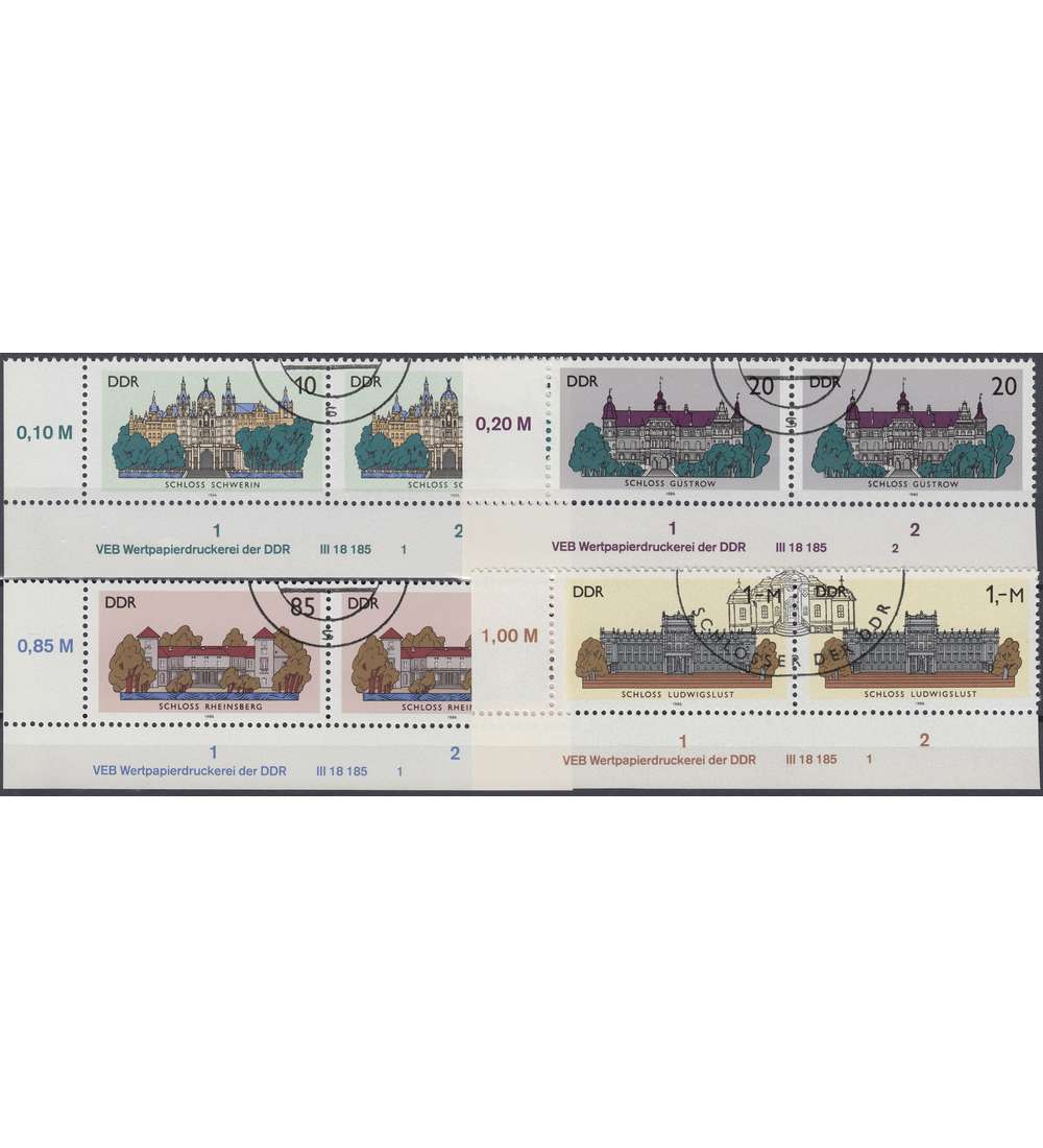 DDR Nr. 3032-3035 DV gestempelt Druckvermerk