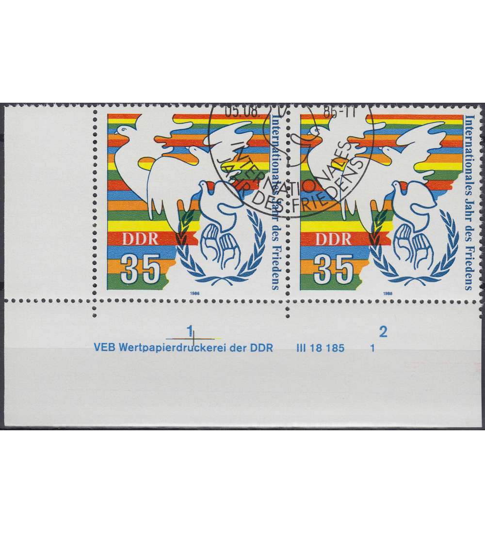 DDR Nr. 3036 DV gestempelt Druckvermerk