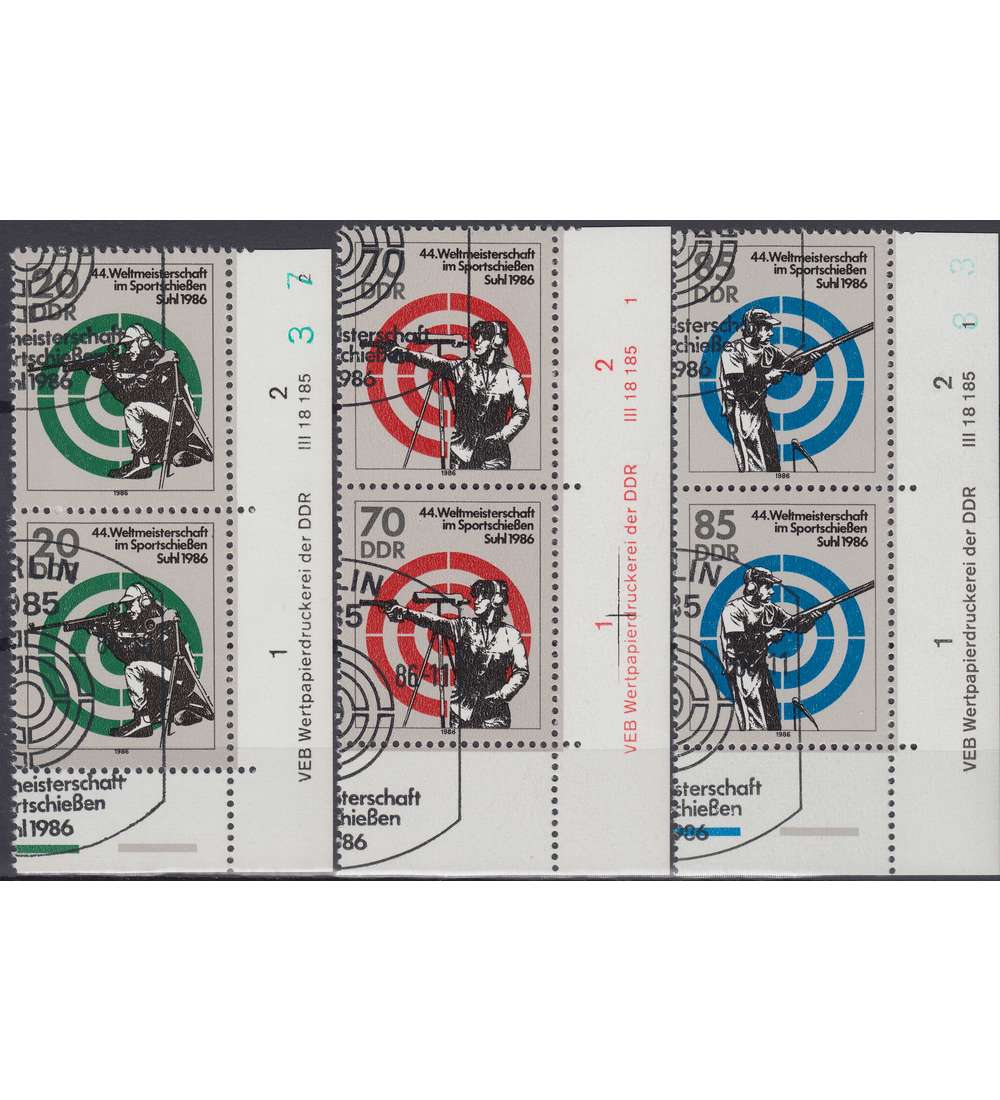 DDR Nr. 3045-3047 DV gestempelt Druckvermerk