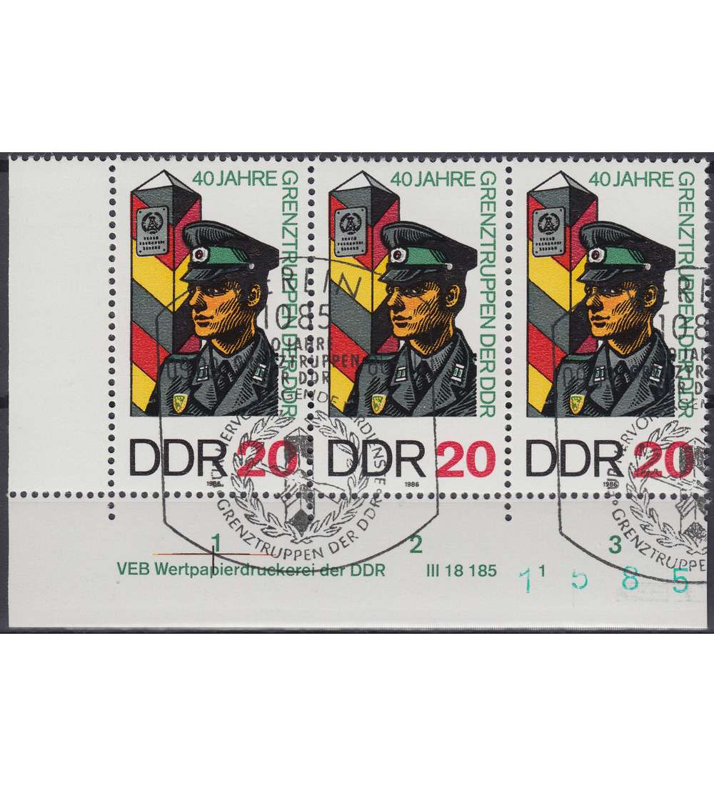 DDR Nr. 3048 DV gestempelt Druckvermerk