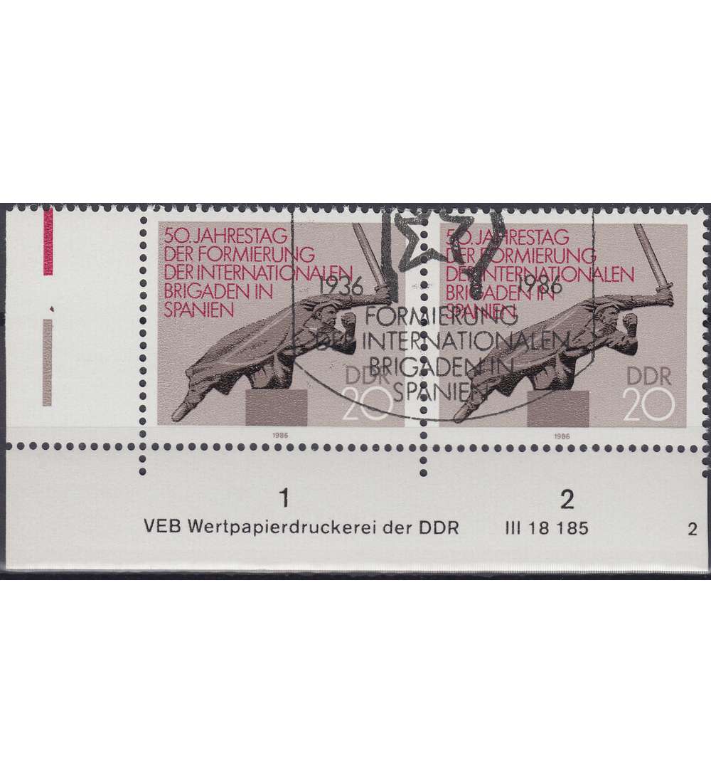 DDR Nr. 3050 DV gestempelt Druckvermerk