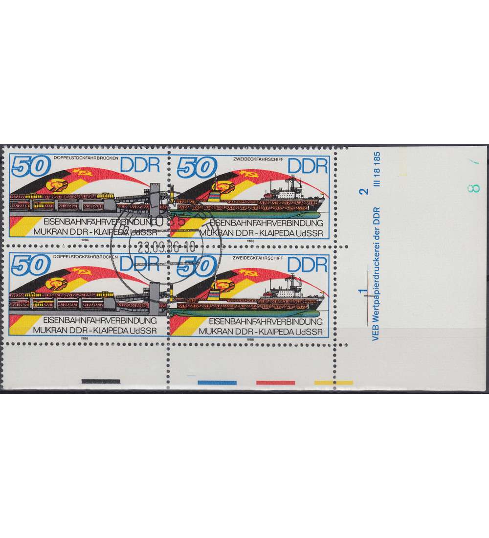 DDR Nr. 3052-3053 DV gestempelt Druckvermerk