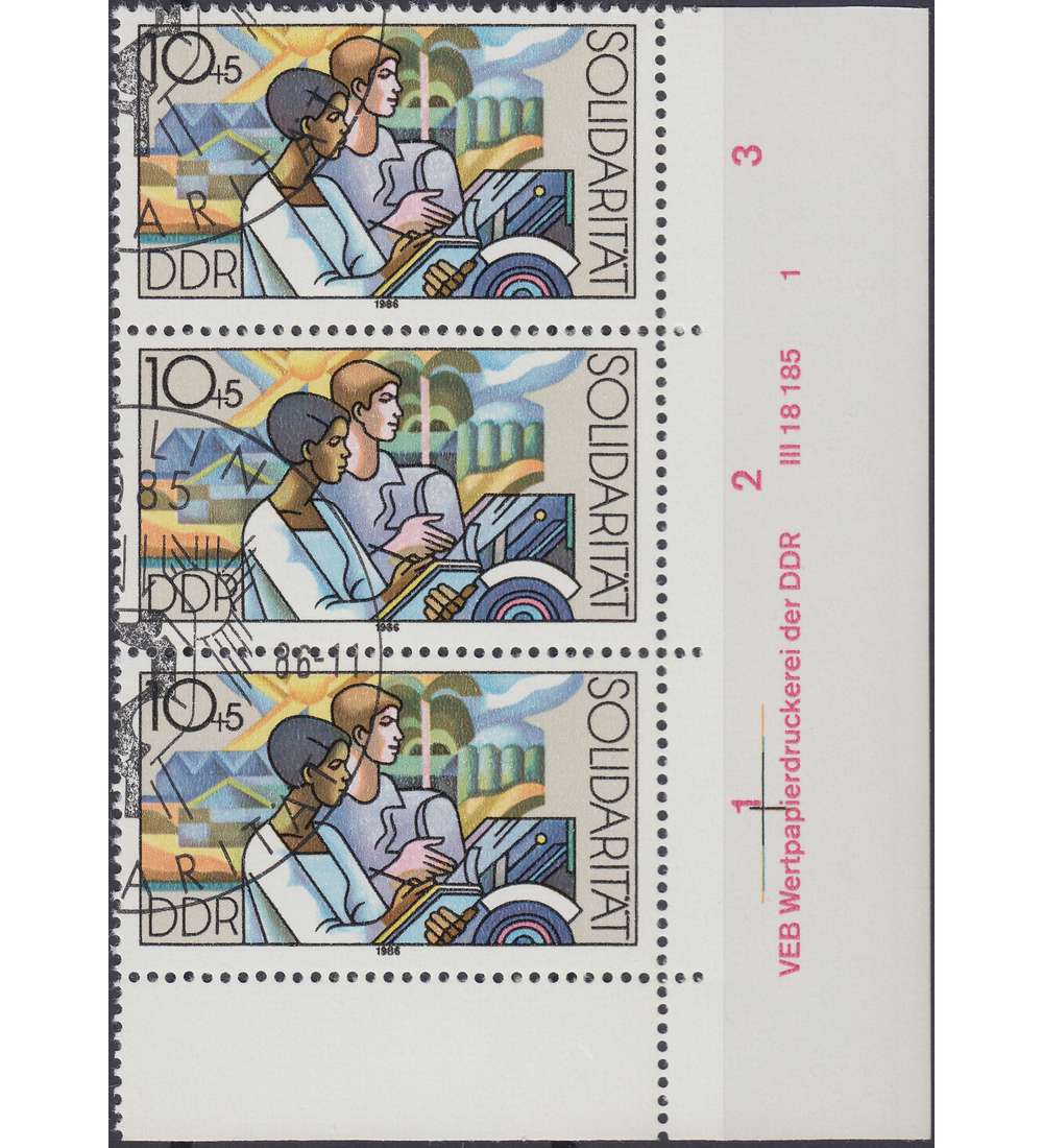 DDR Nr. 3054 DV gestempelt Druckvermerk