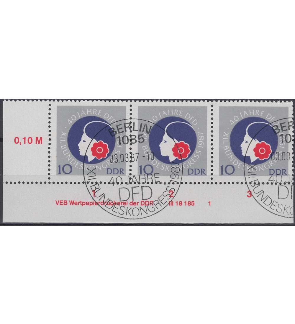 DDR Nr. 3079 DV gestempelt Druckvermerk