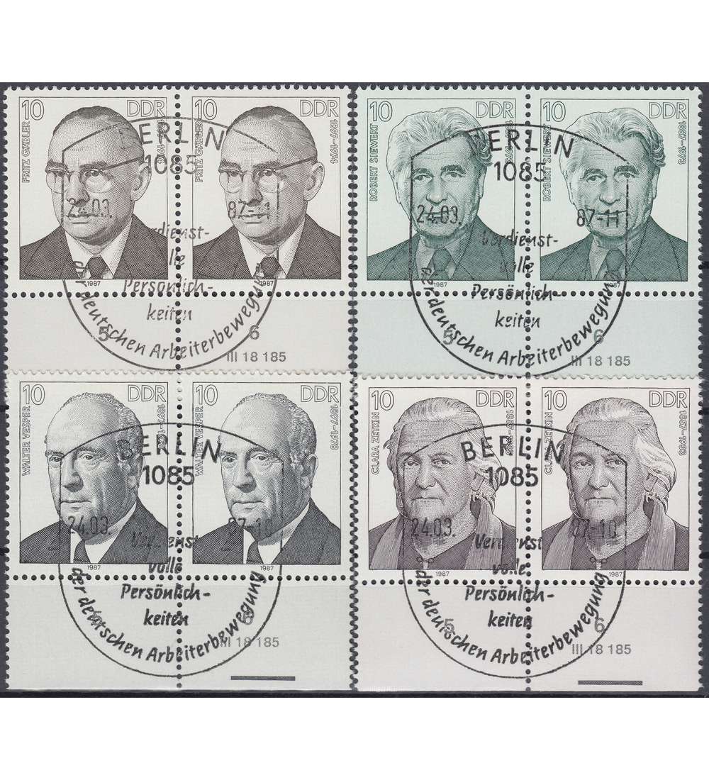 DDR Nr. 3082-3085 DV gestempelt Druckvermerk