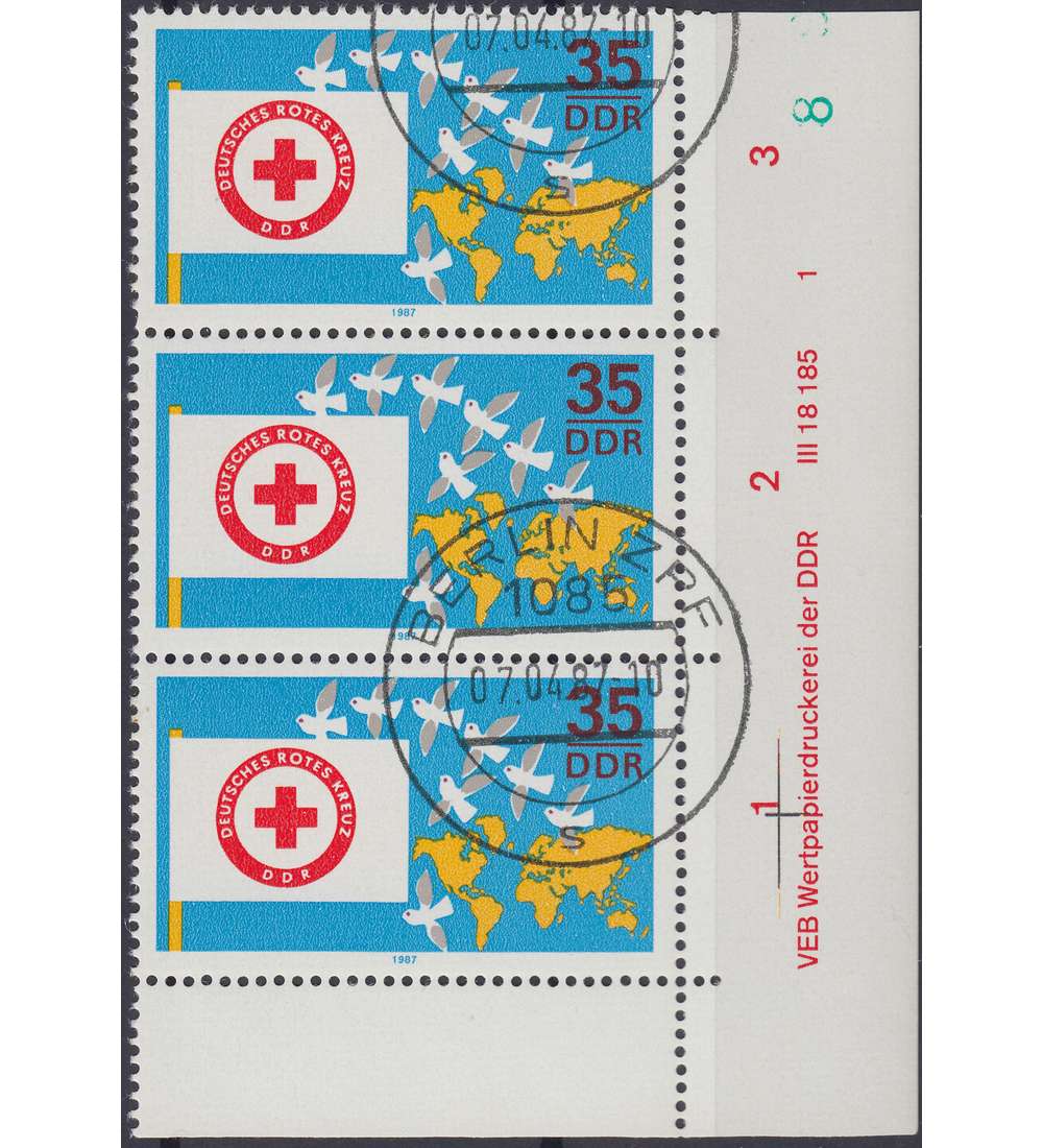 DDR Nr. 3088 DV gestempelt Druckvermerk