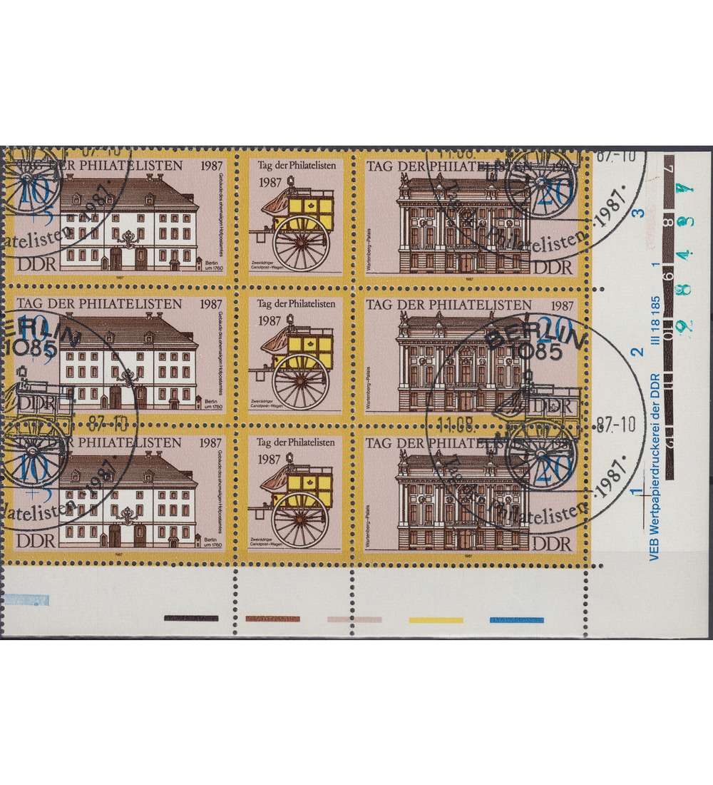 DDR Nr. 3118-3119 DV gestempelt Druckvermerk