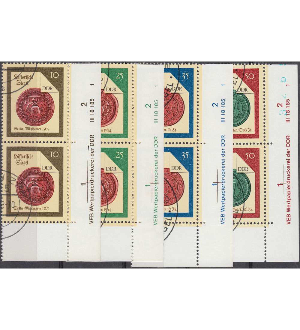 DDR Nr. 3156-3159 DV gestempelt Druckvermerk