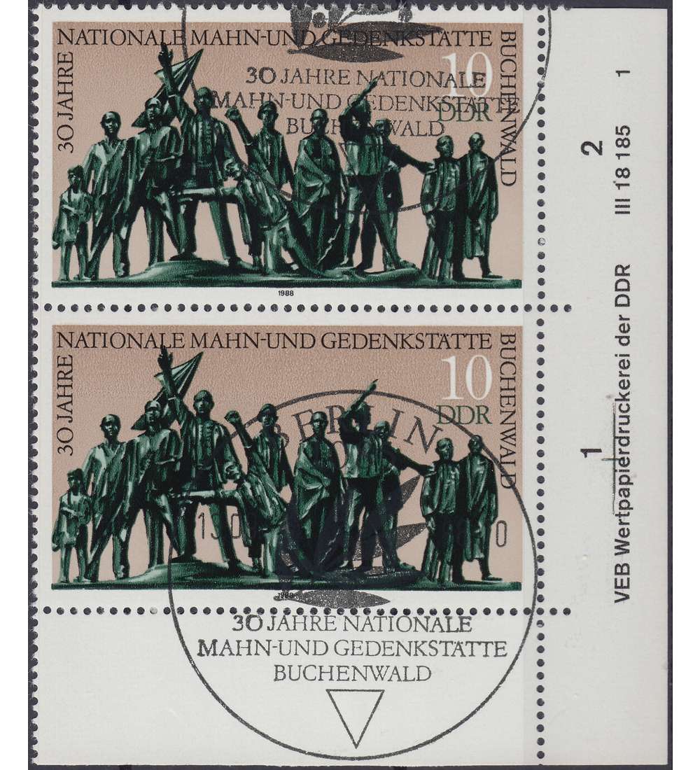 DDR Nr. 3197 DV gestempelt Druckvermerk