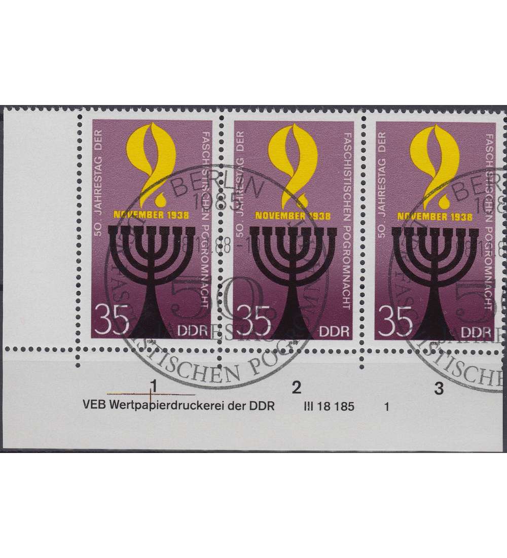 DDR Nr. 3208 DV gestempelt Druckvermerk