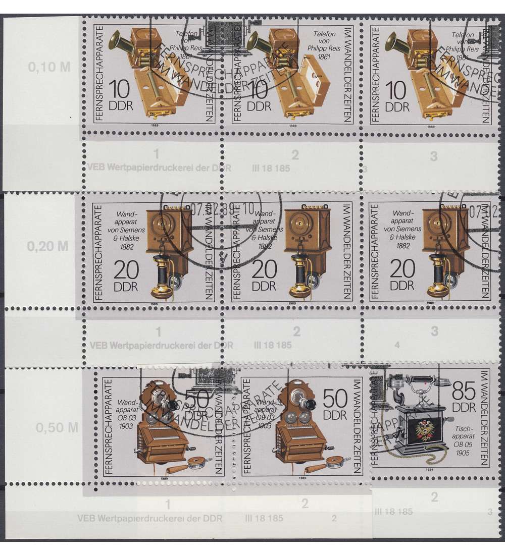 DDR Nr. 3226-3229 DV gestempelt Druckvermerk