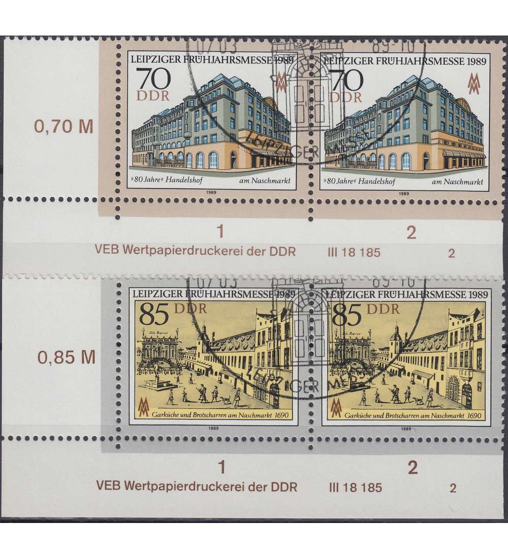DDR Nr. 3235-3236 DV gestempelt Druckvermerk