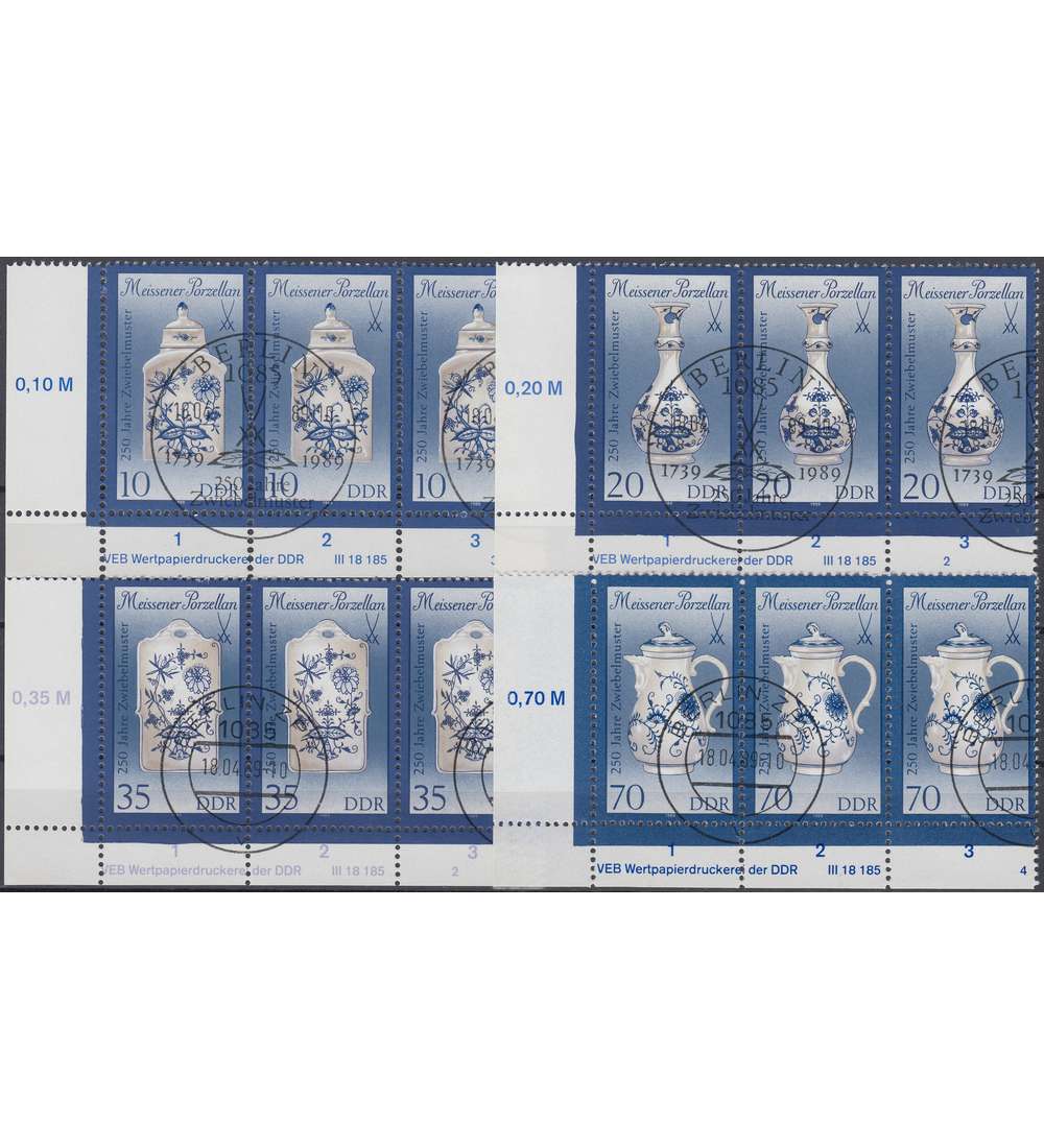 DDR Nr. 3241-3244 DV gestempelt Druckvermerk