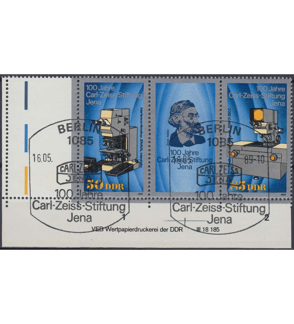 DDR Nr. 3252-3253 DV gestempelt Druckvermerk