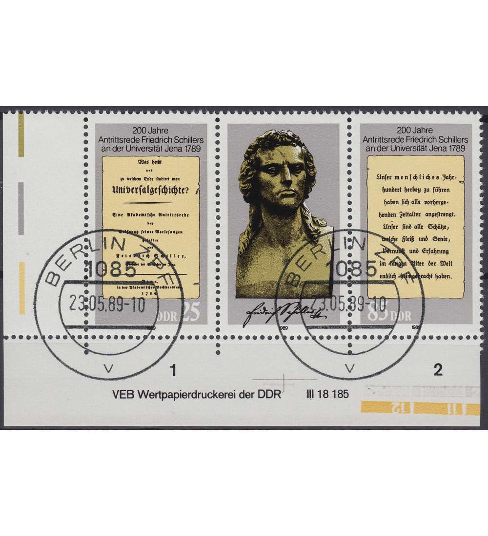 DDR Nr. 3254-3255 DV gestempelt Druckvermerk