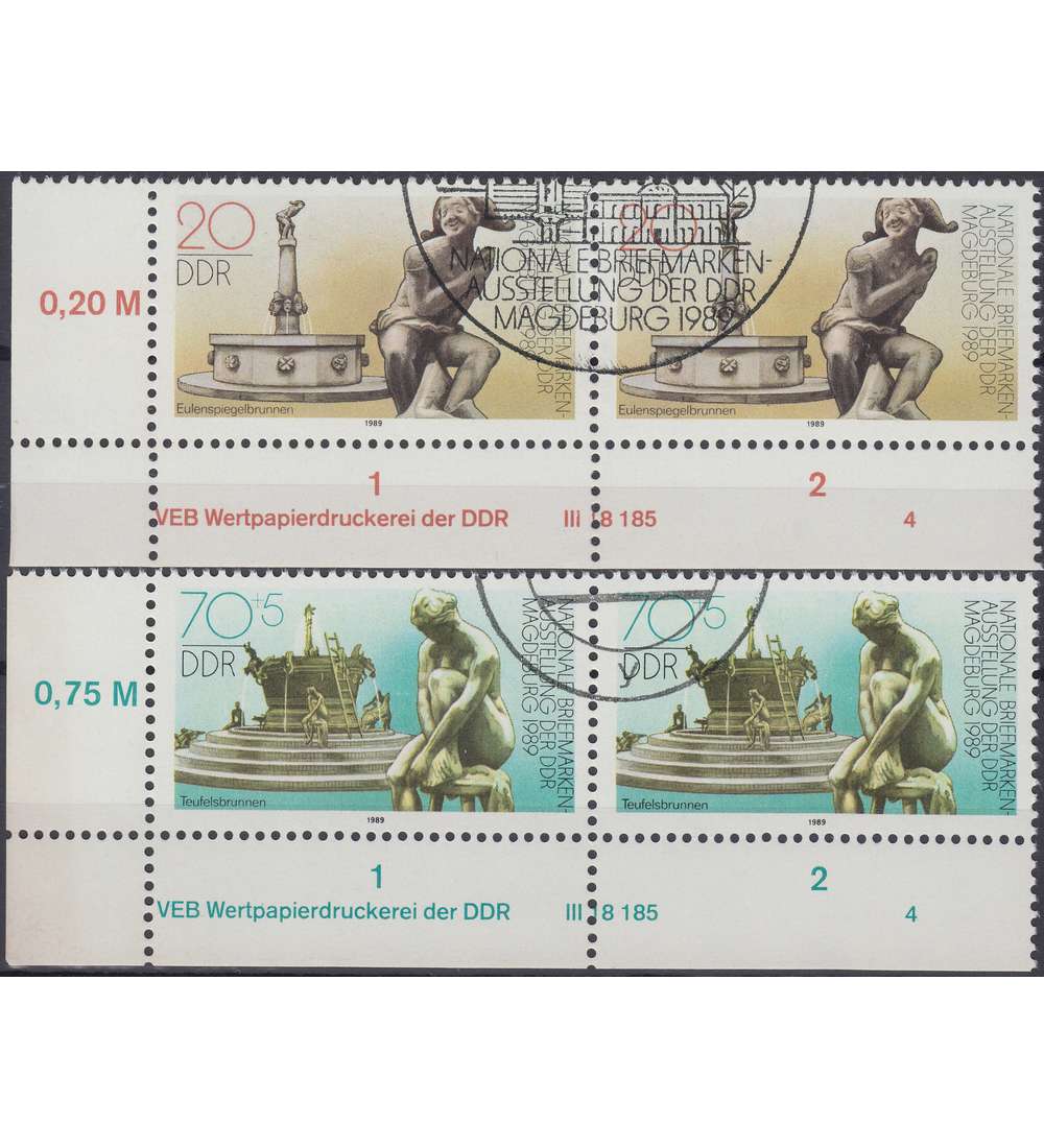 DDR Nr. 3265-3266 DV gestempelt Druckvermerk