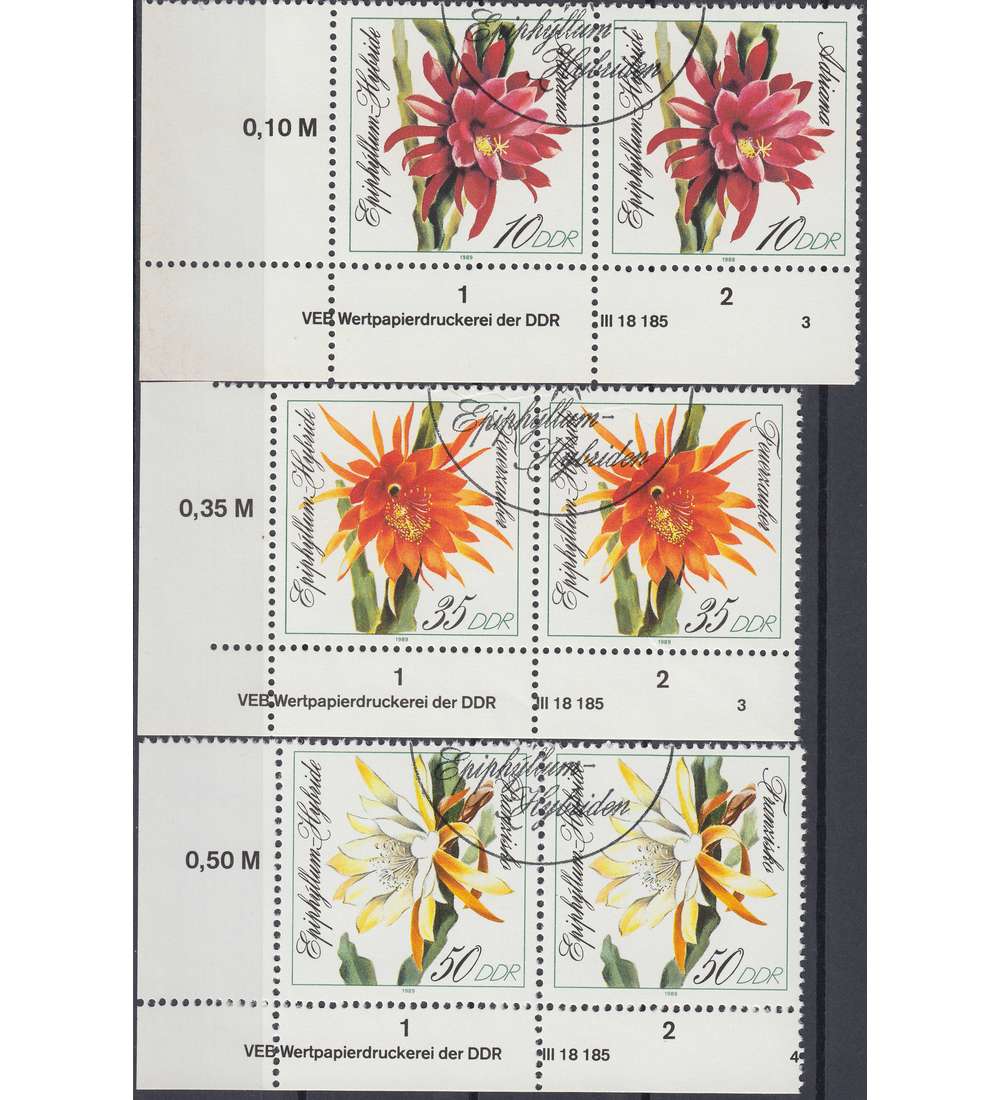 DDR Nr. 3276-3278 DV gestempelt Druckvermerk