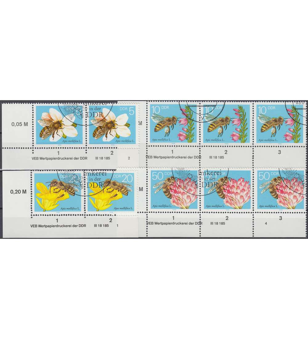 DDR Nr. 3295-3298 DV gestempelt Druckvermerk