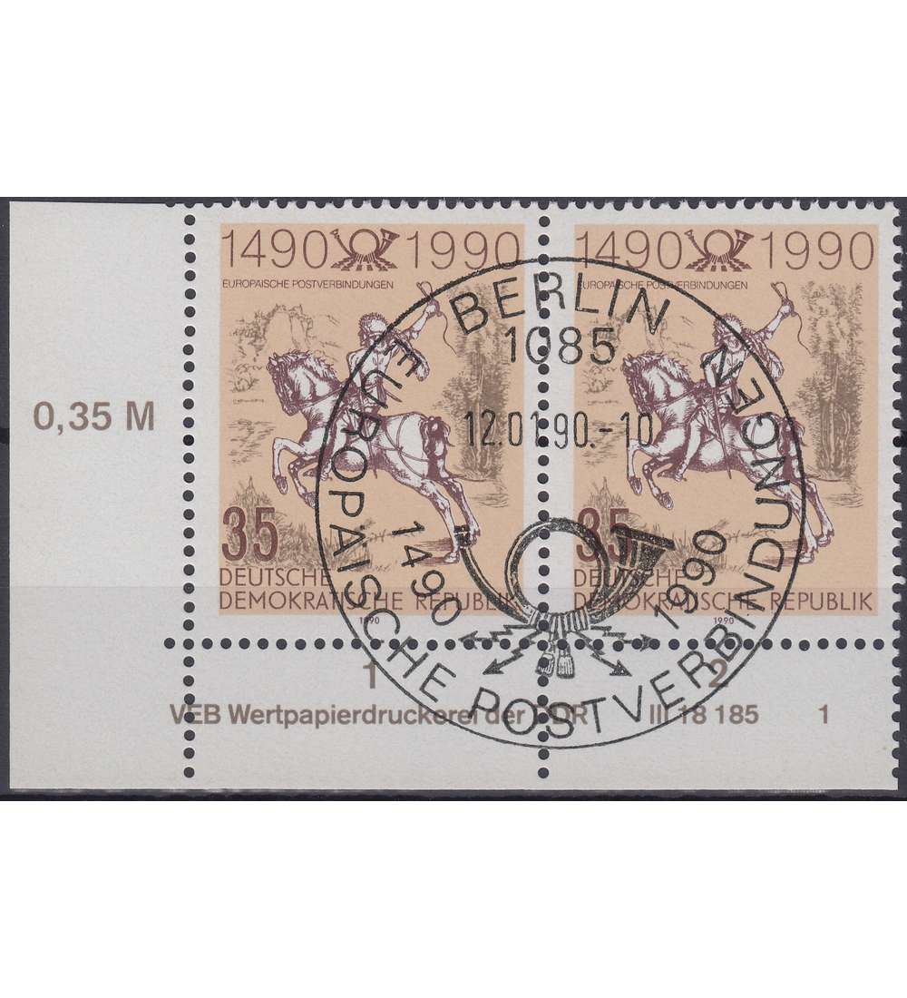 DDR Nr. 3299 DV gestempelt Druckvermerk