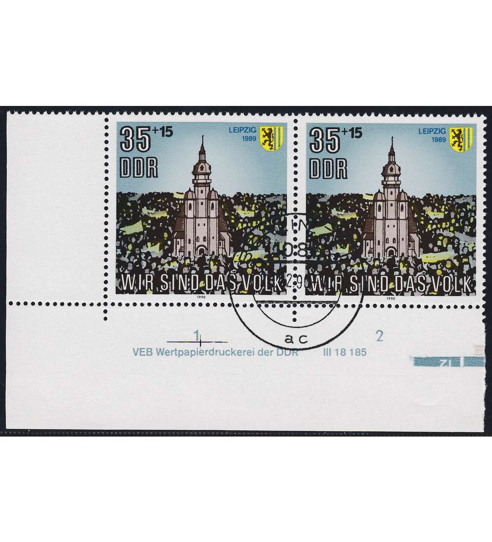 DDR Nr. 3315 DV gestempelt Druckvermerk