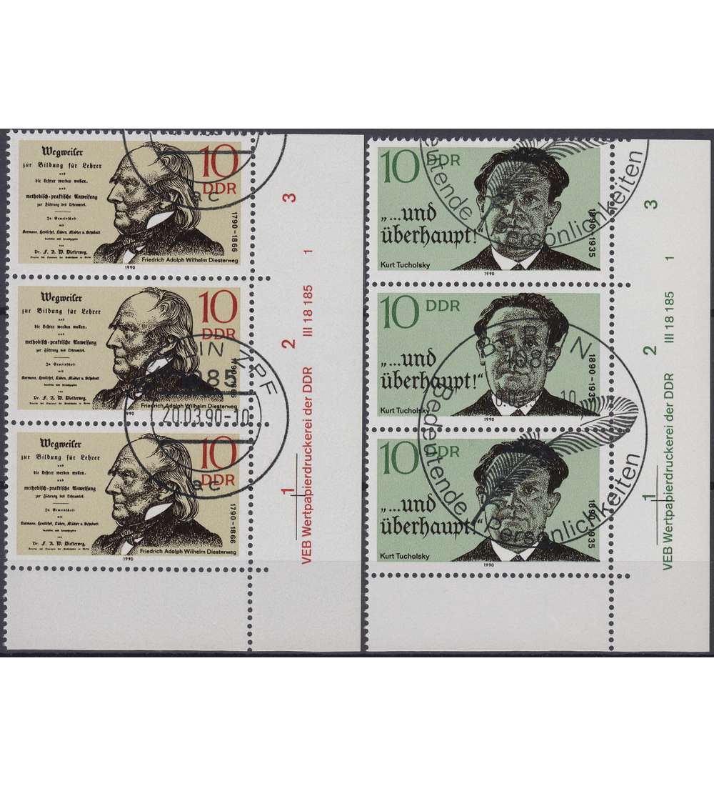 DDR Nr. 3320-3321 DV gestempelt Druckvermerk