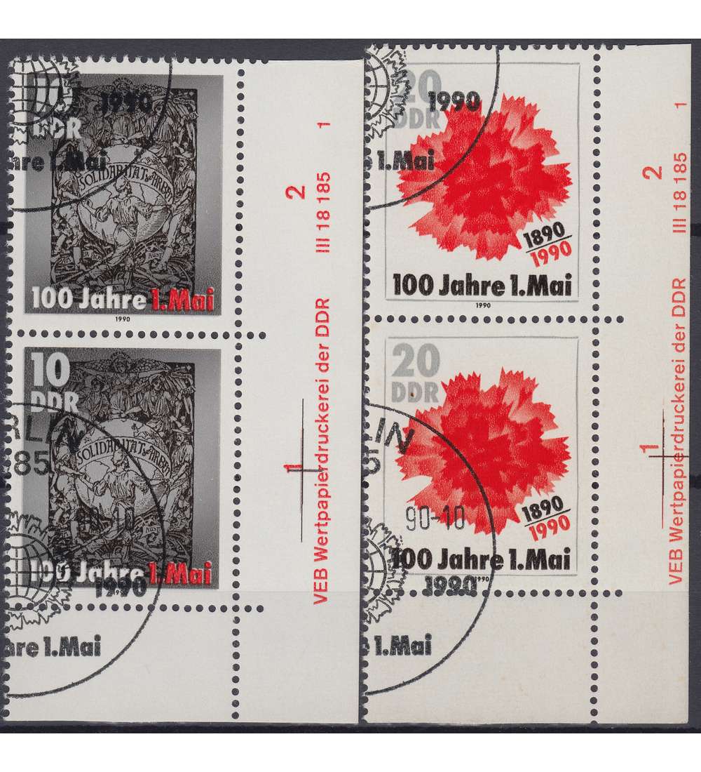 DDR Nr. 3322-3323 DV gestempelt Druckvermerk