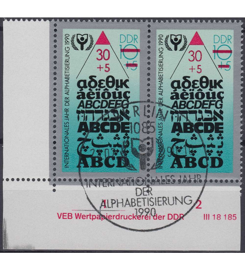 DDR Nr. 3353 DV gestempelt Druckvermerk