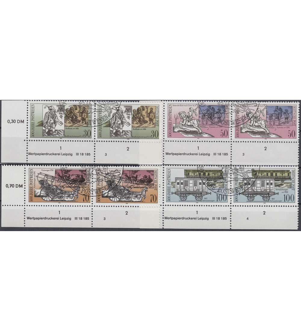 DDR Nr. 3354-3357 DV gestempelt Druckvermerk