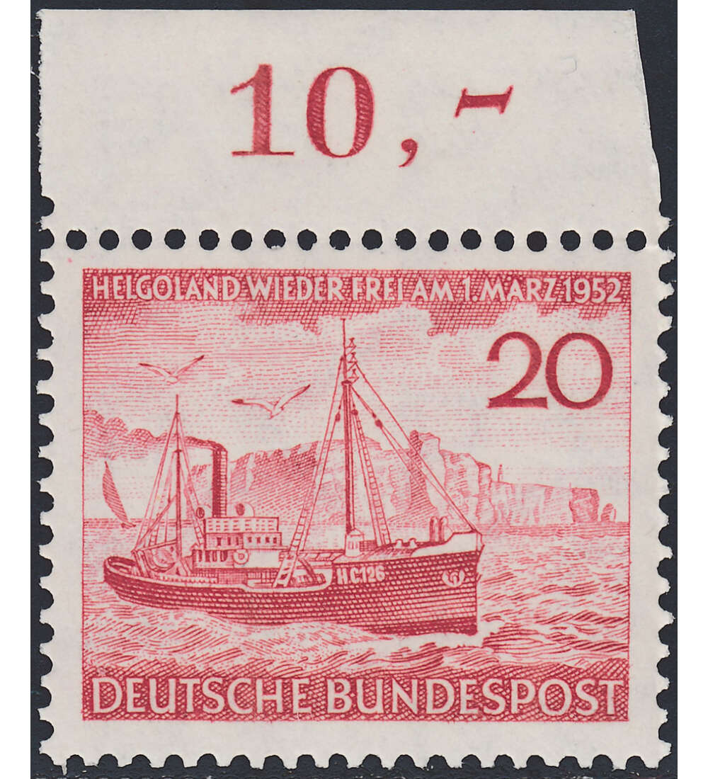 BRD Nr. 152 postfrisch  Insel Helgoland  Oberrandmarke