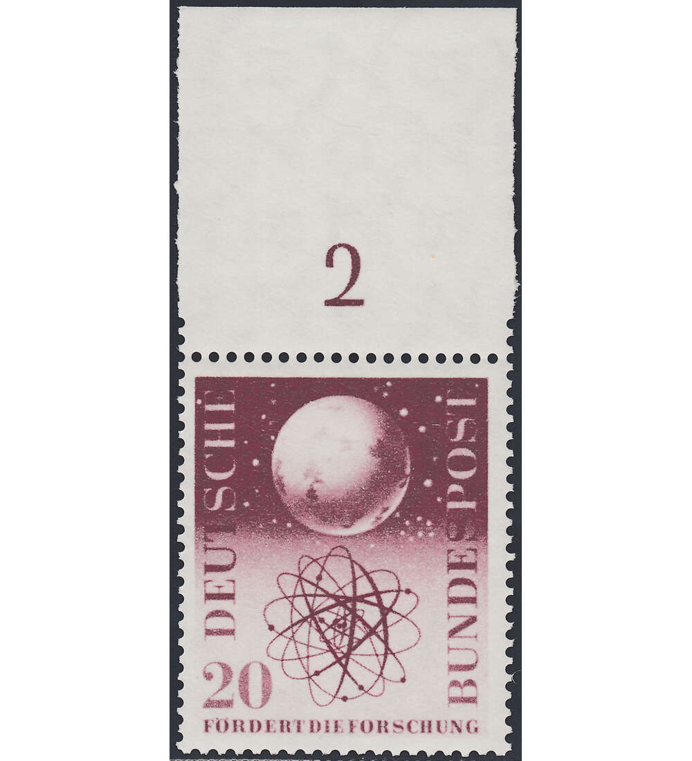 BRD Nr. 214 postfrisch Forschungsfder.-Atommodell Oberrandmarke
