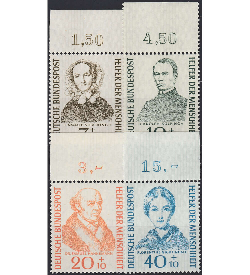 BRD Nr. 222-225 postfrisch  Wohlfahrtsmarken 1955  Oberrandsatz